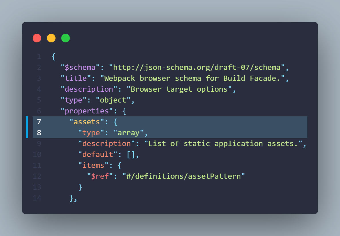 @angular-devkit schema.json